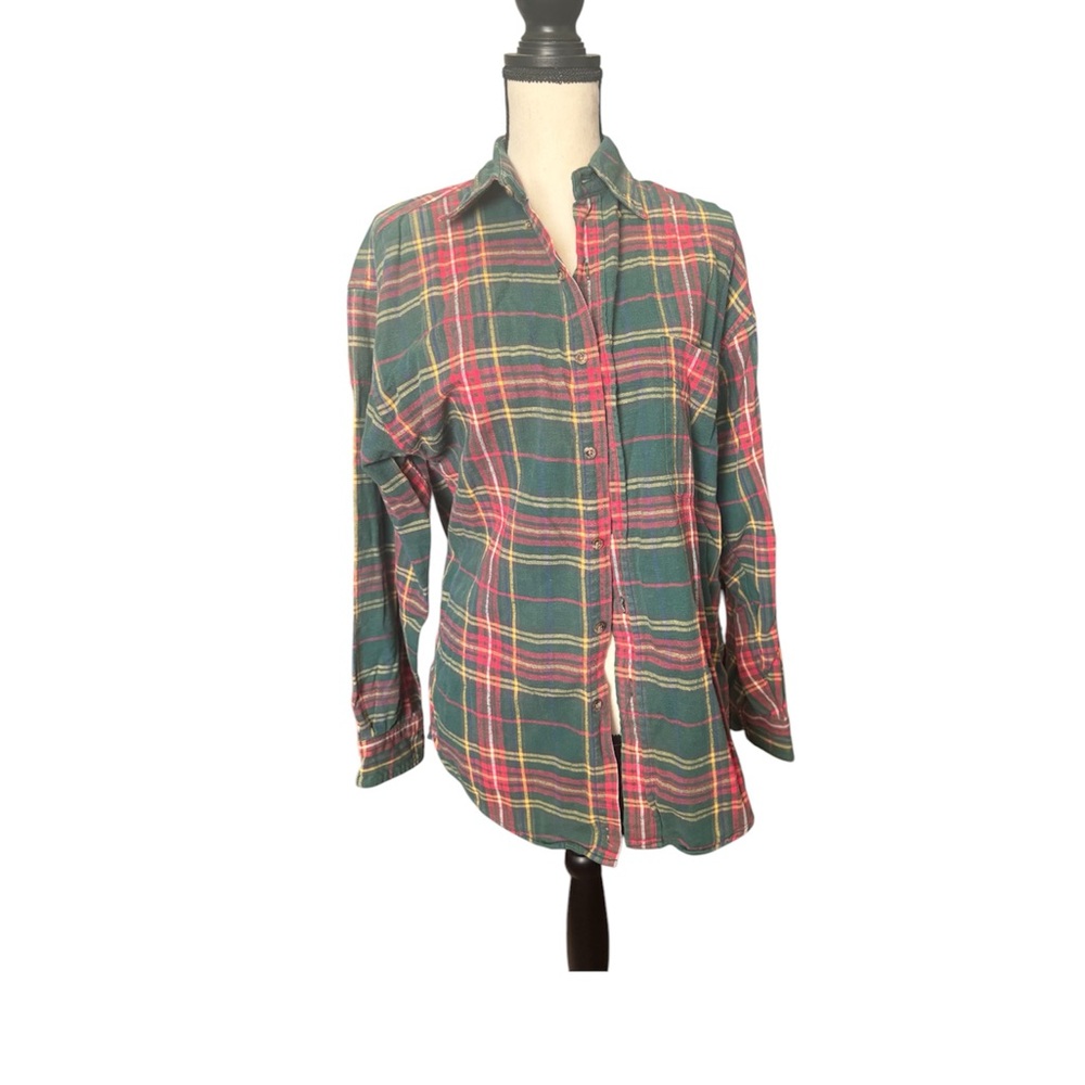 Plaid Button-Up Shirt
